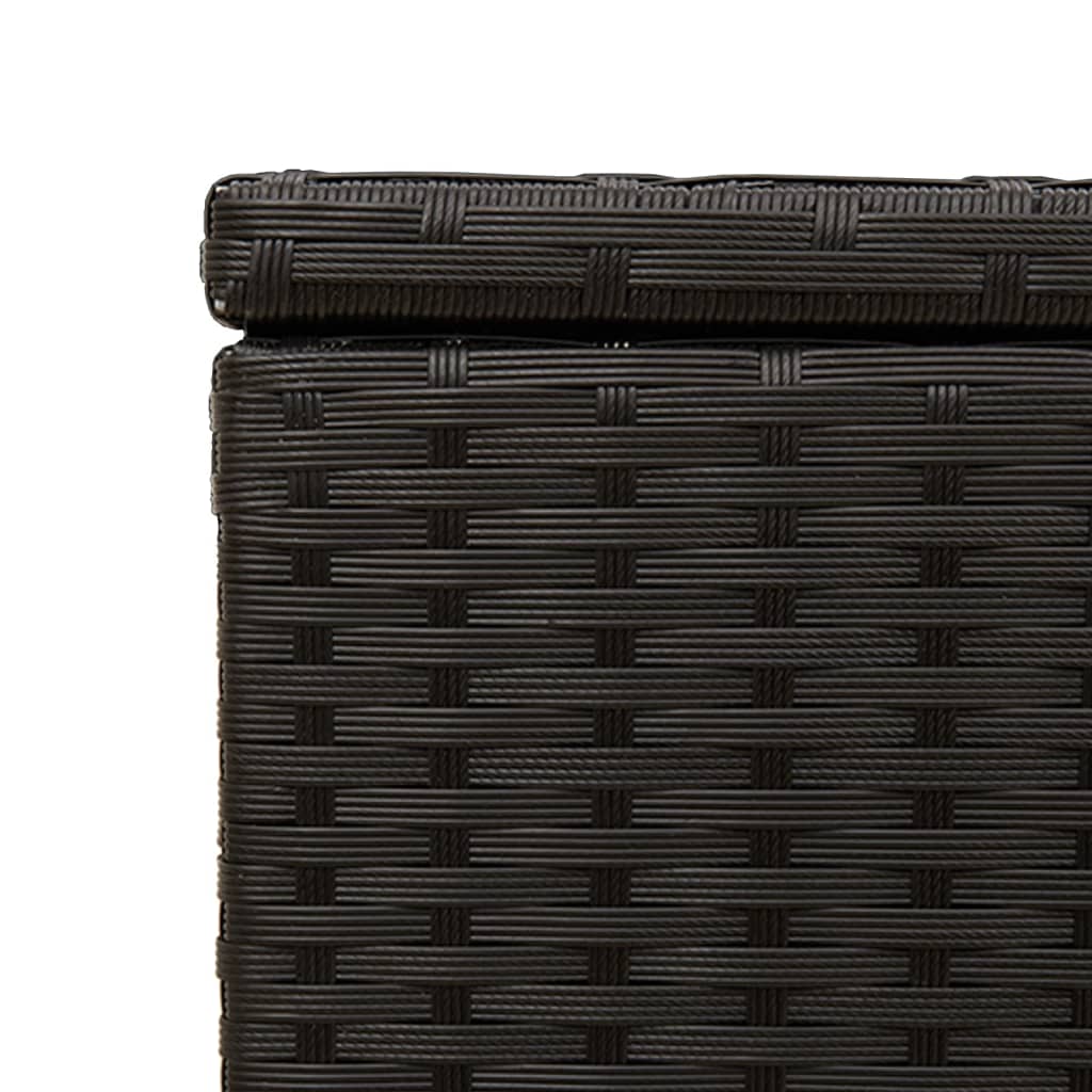 Outdoor Patio Poly Rattan 190L Garden Storage Box With Wheels Cushion Boxes