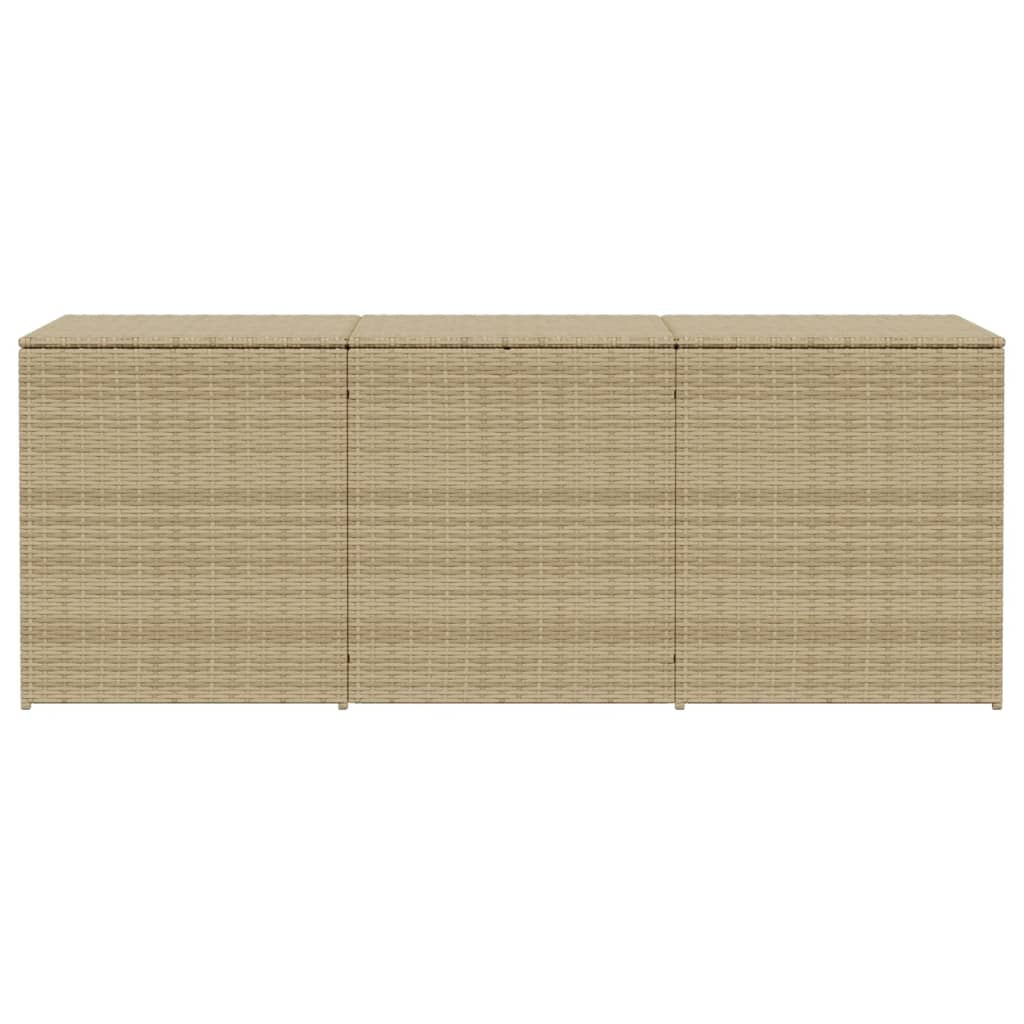 Outdoor Patio Poly Rattan Large Garden Storage Box Cushion Boxes Cabinet Unit