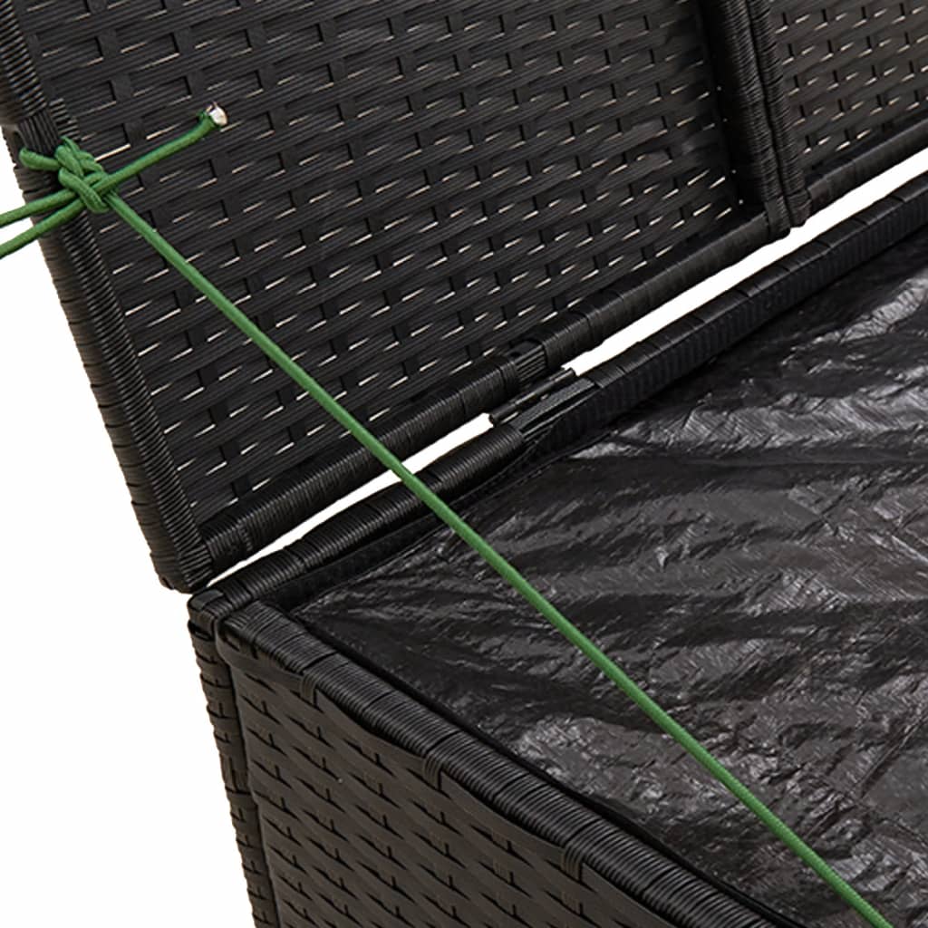Outdoor Patio Poly Rattan Garden Storage Box Cushion Boxes Cabinet Unit Trunk