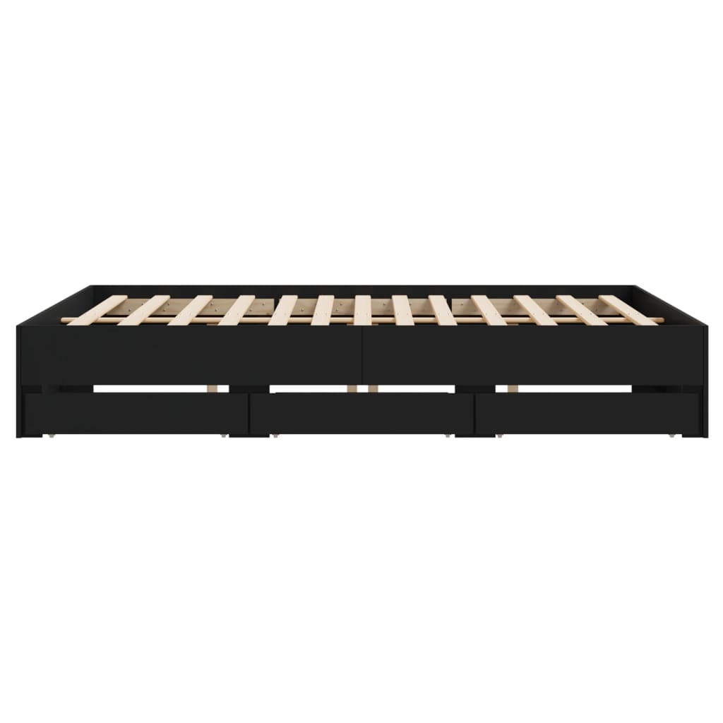 Modern Wooden Super King Size 1.8m Bed Frame Base With Storage Drawers