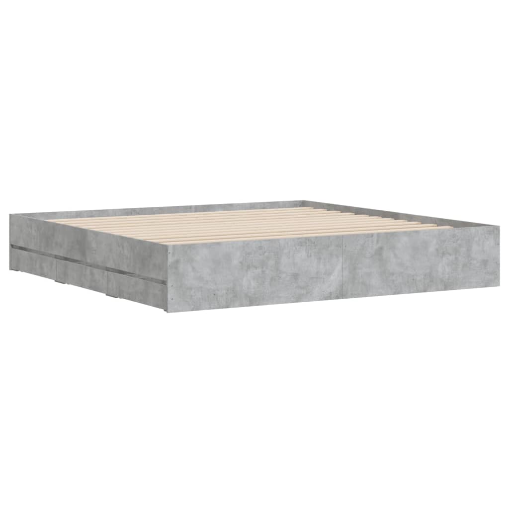 Modern Wooden Super King Size 1.8m Bed Frame Base With Storage Drawers