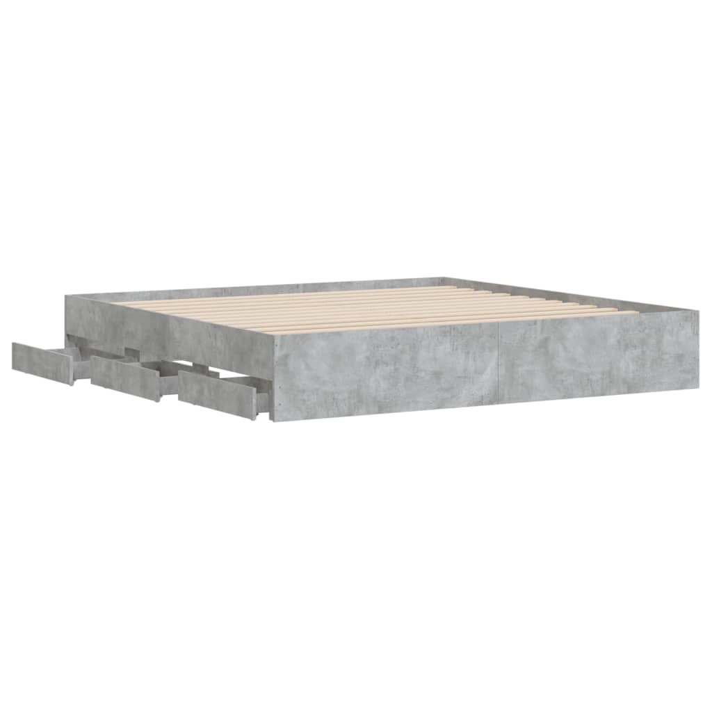Modern Wooden Super King Size 1.8m Bed Frame Base With Storage Drawers