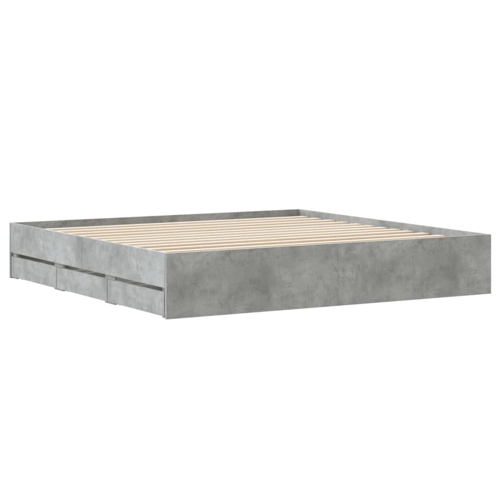 Modern Wooden Super King Size 1.8m Bed Frame Base With Storage Drawers
