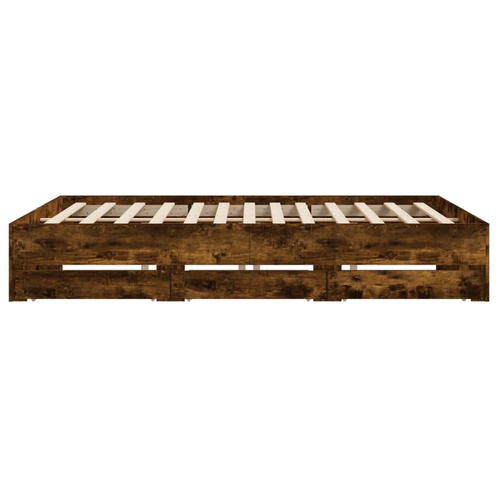 Modern Wooden Super King Size 1.8m Bed Frame Base With Storage Drawers