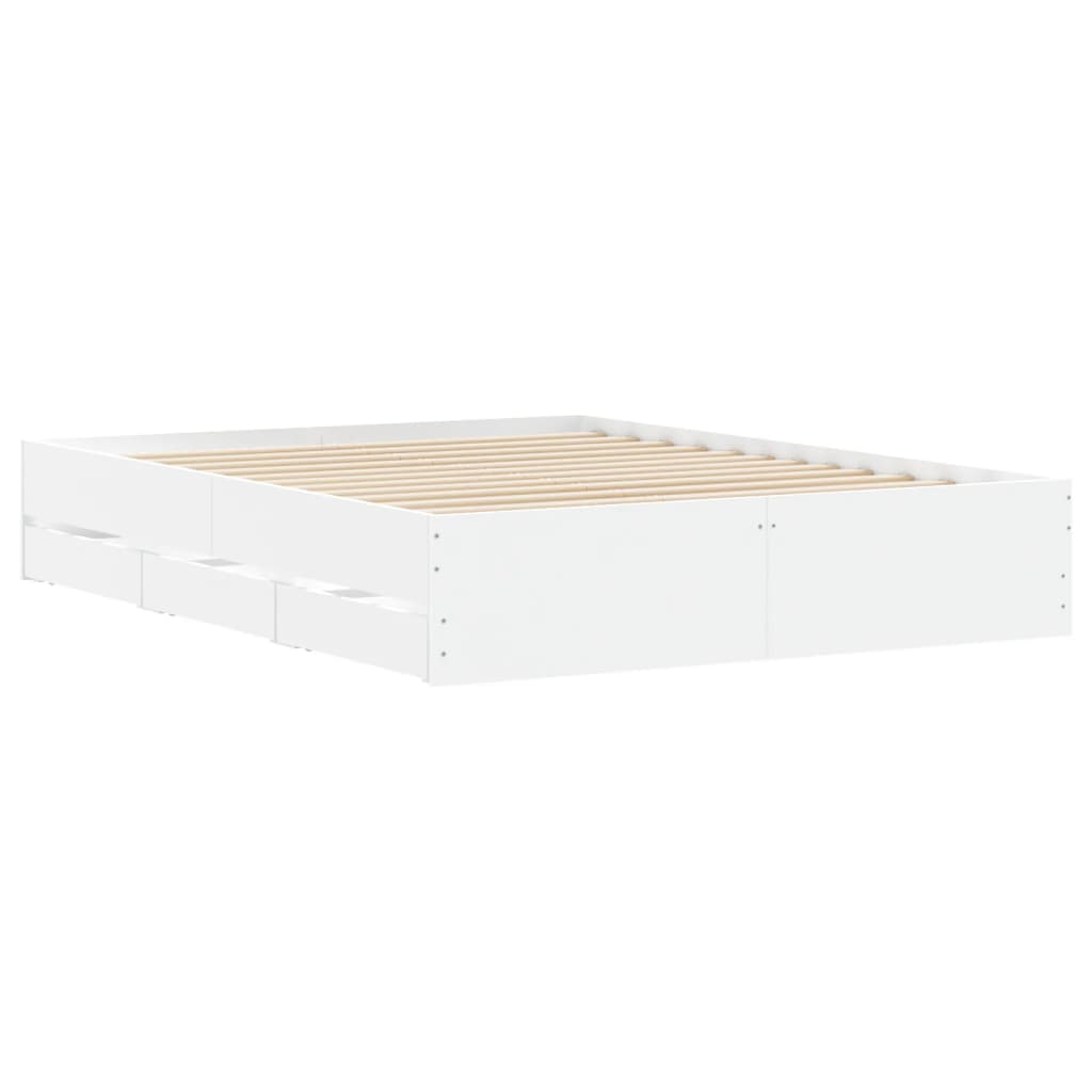 Modern Wooden King Size 150cm Bed Frame Base With Storage Drawers