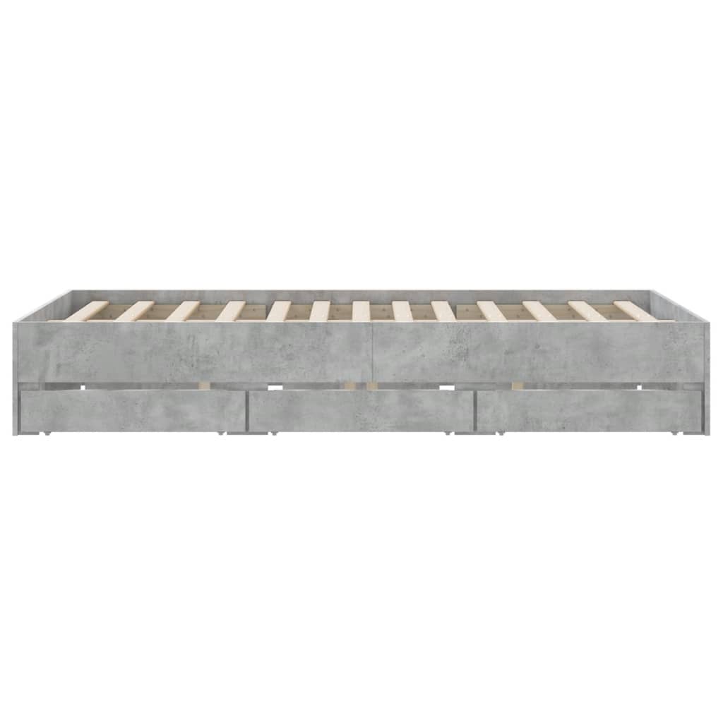 Modern Wooden King Size 150cm Bed Frame Base With Storage Drawers