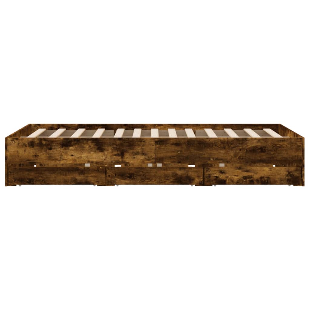 Modern Wooden King Size 150cm Bed Frame Base With Storage Drawers