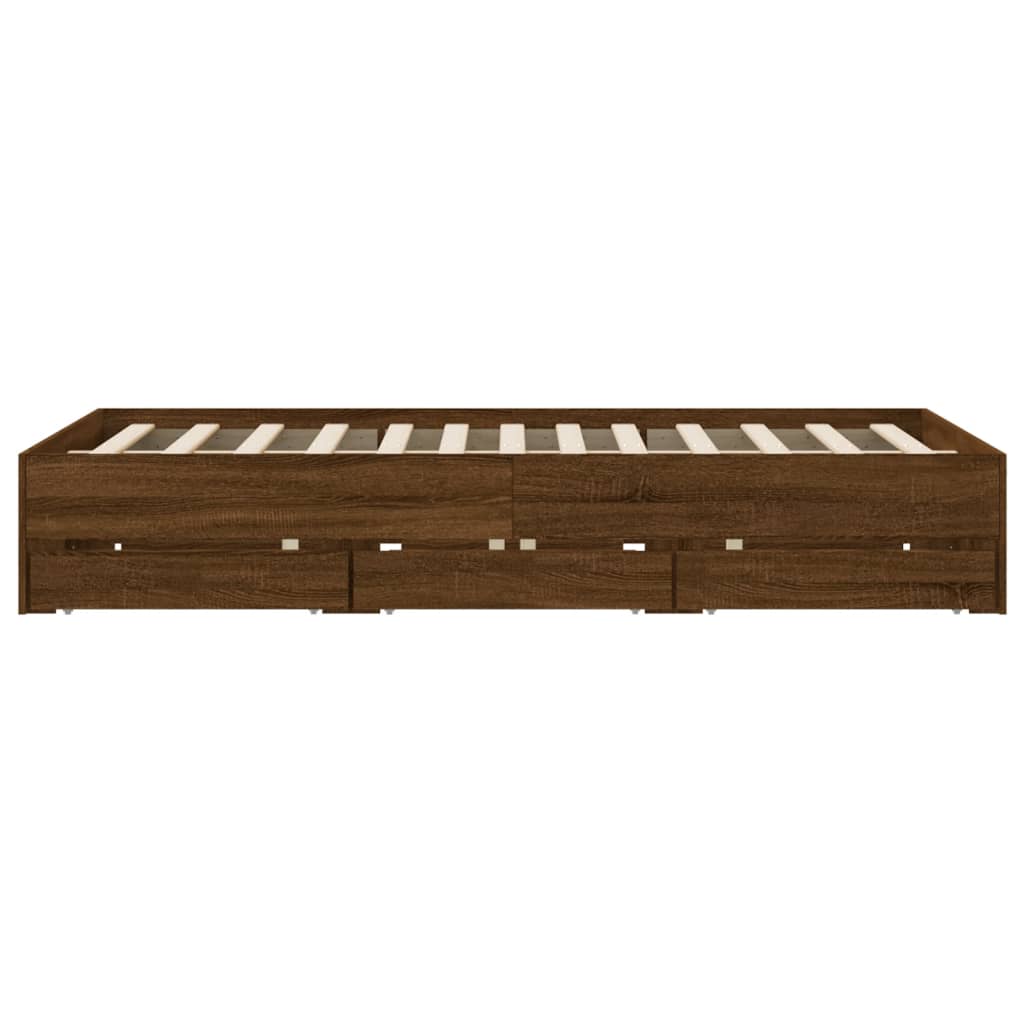Modern Wooden King Size 150cm Bed Frame Base With Storage Drawers