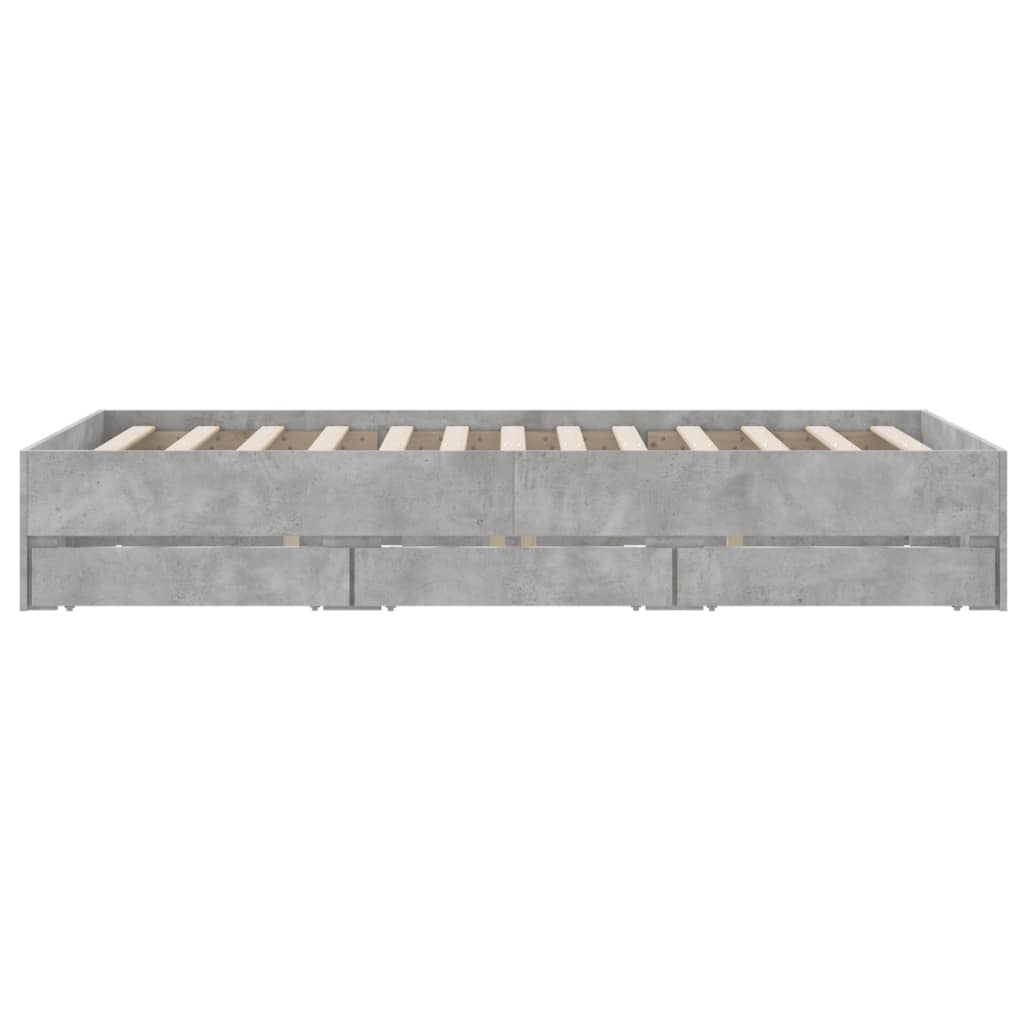 Modern Wooden Double Size 135cm Bed Frame Base With Storage Drawers