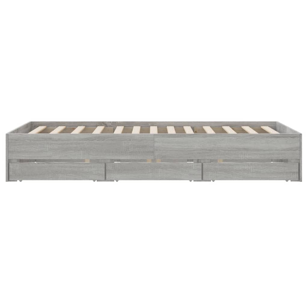 Modern Wooden Double Size 135cm Bed Frame Base With Storage Drawers