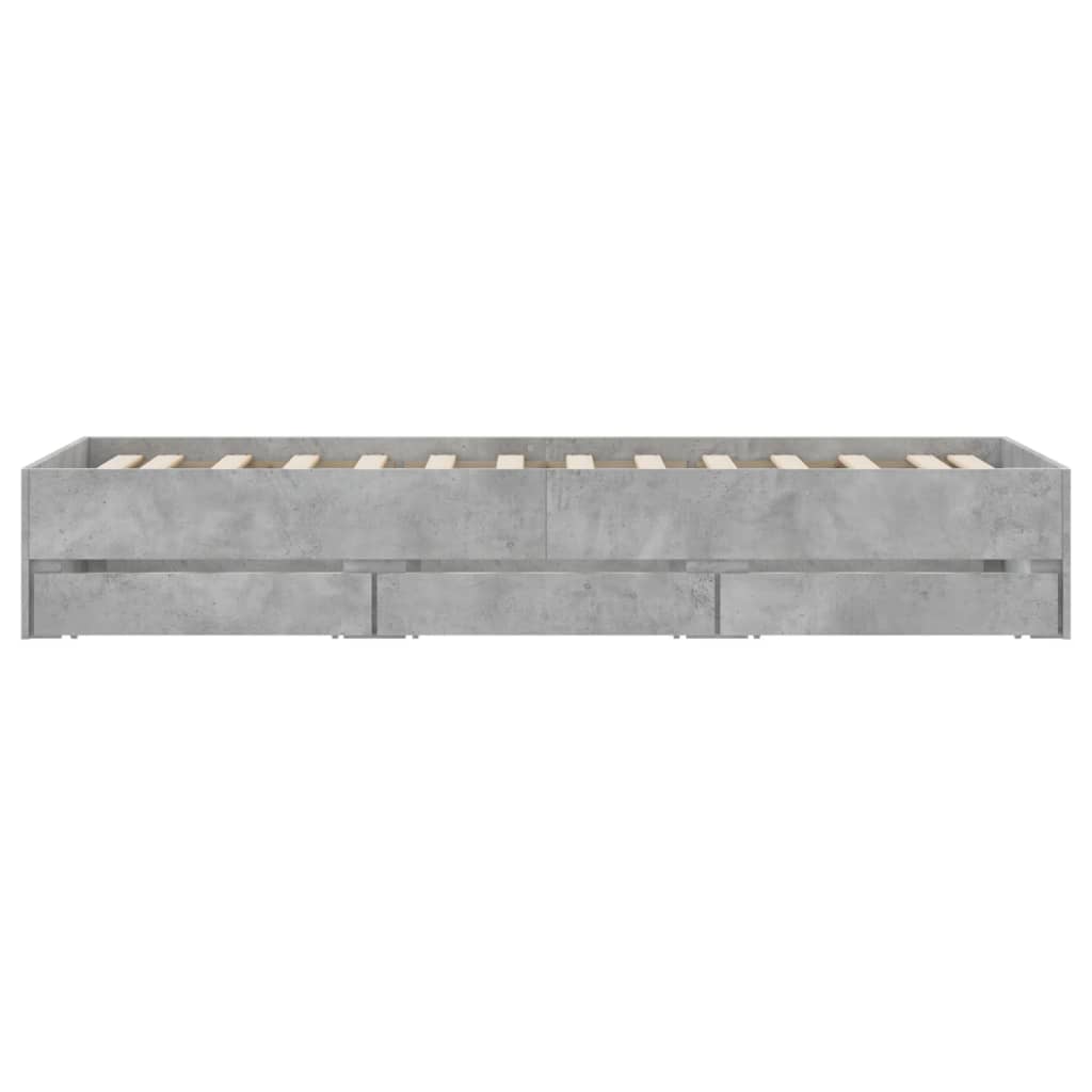 Modern Wooden Single Size 90cm Bed Frame Base With Storage Drawers