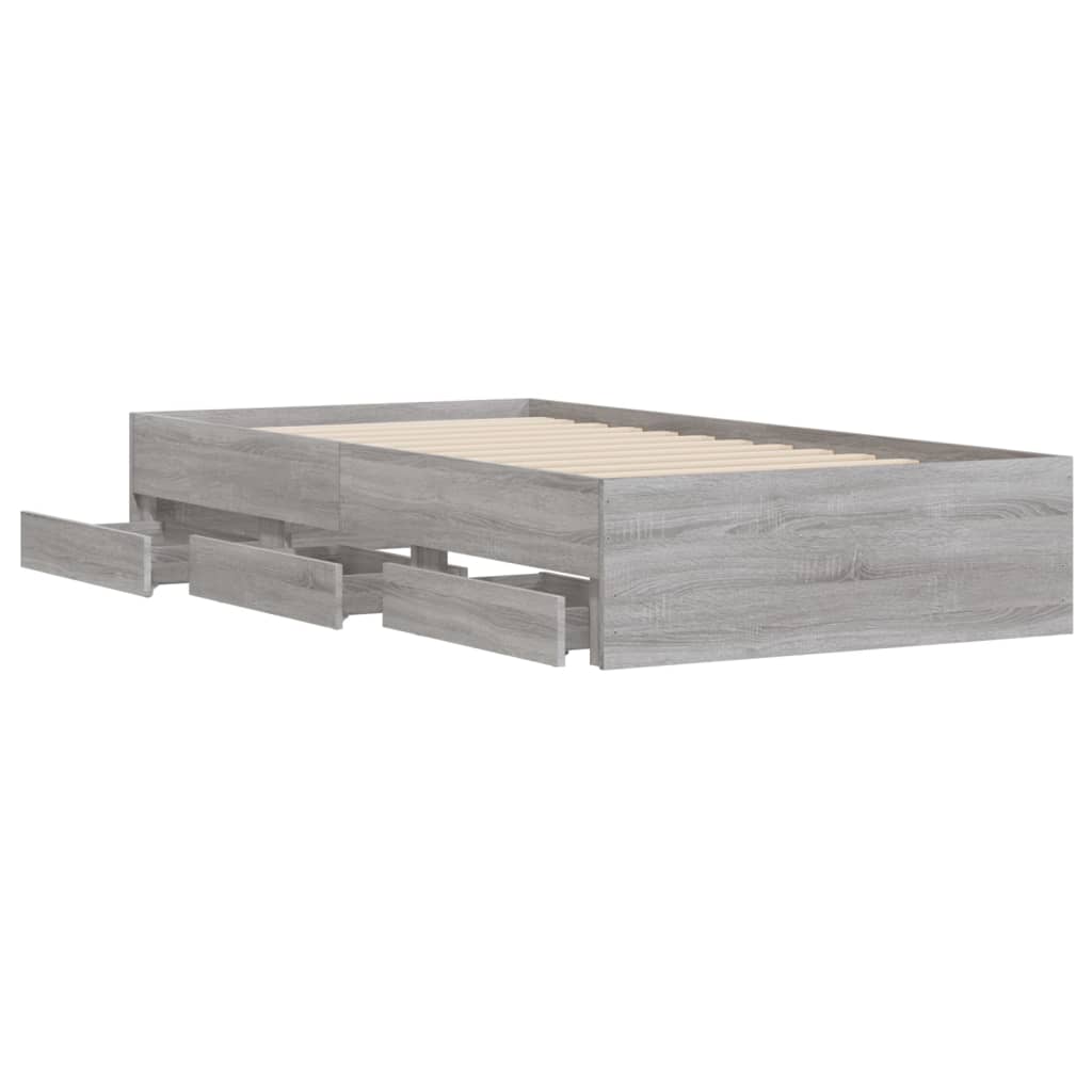 Modern Wooden Single Size 90cm Bed Frame Base With Storage Drawers