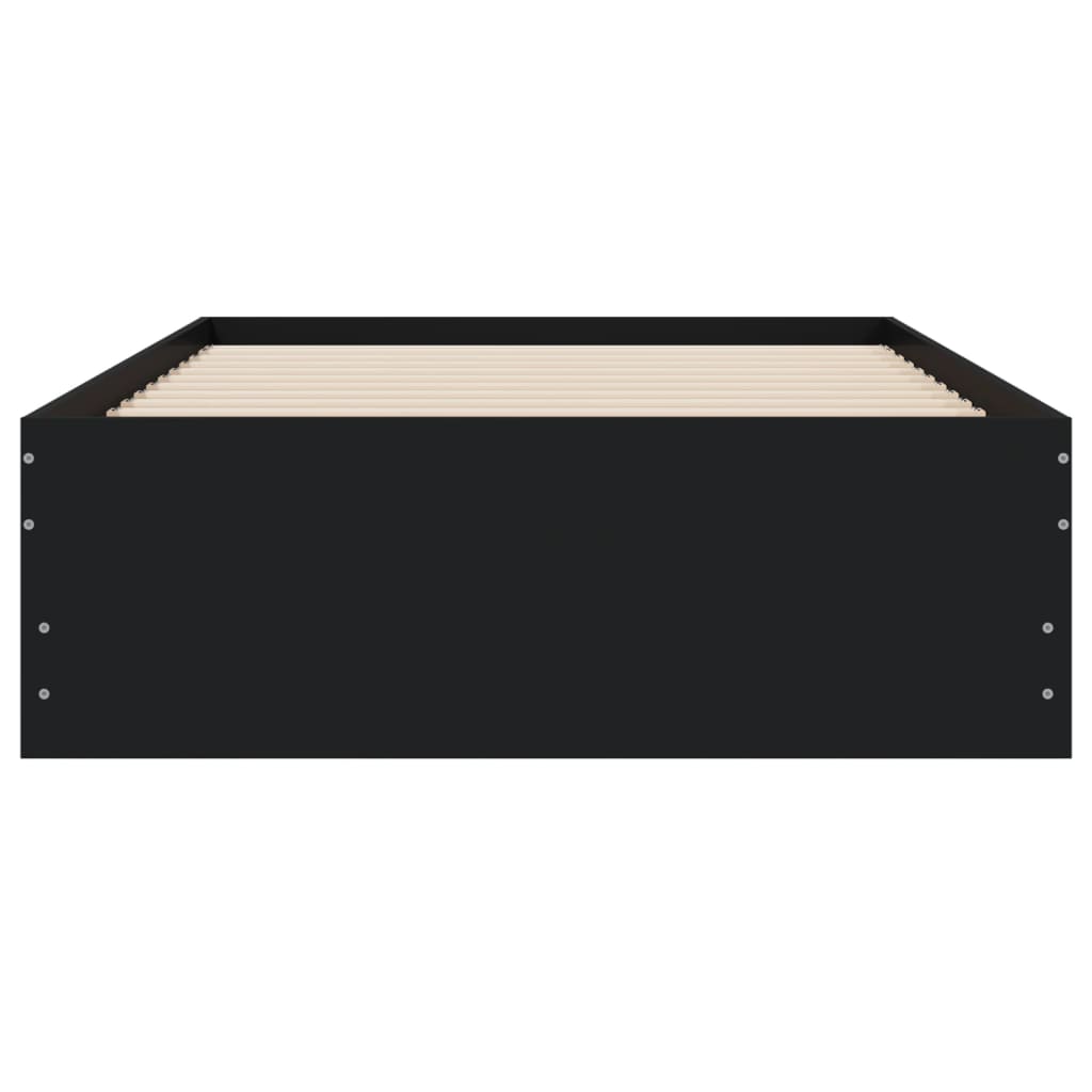 Bed Frame with Drawers without Mattress Black 75x190 cm Small Single
