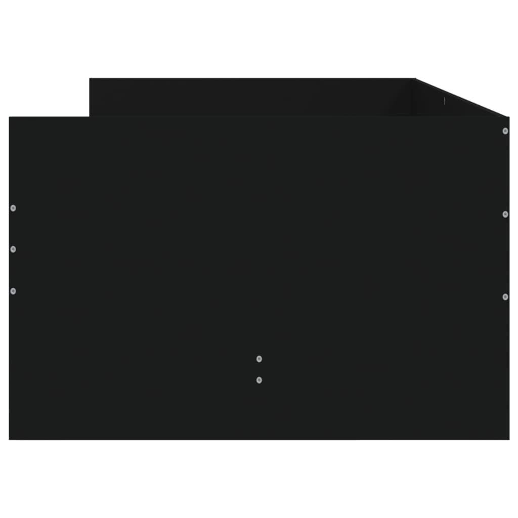 Bed Frame with Drawers without Mattress Black 100x200 cm