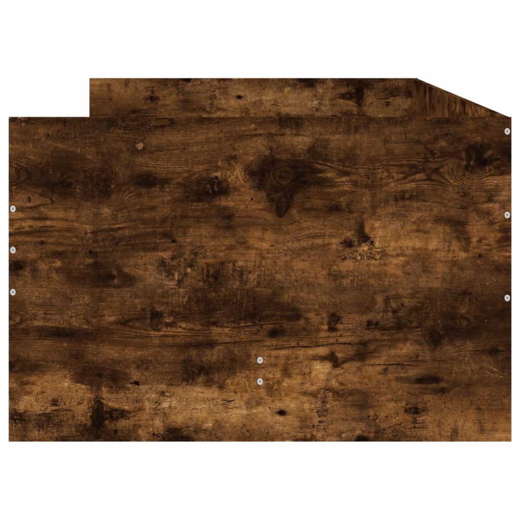 Bed Frame with Drawers without Mattress Smoked Oak 100x200 cm