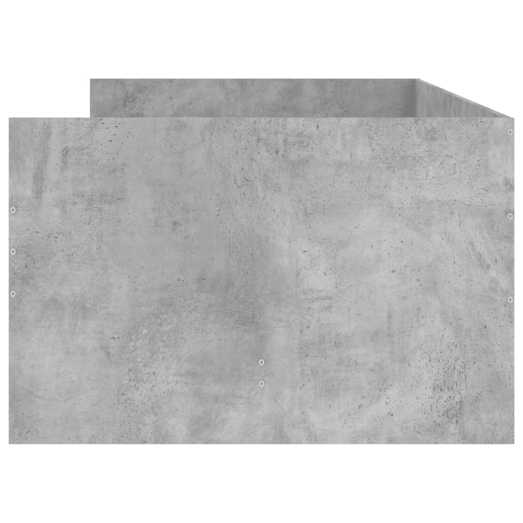 Bed Frame with Drawers without Mattress Concrete Grey 90x200 cm