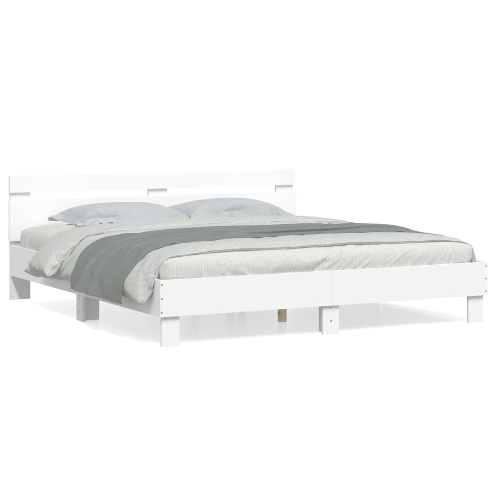 Modern Wooden Super King Size 1.8m Bed Frame Base With Headboard Wood Beds