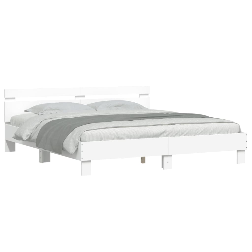 Modern Wooden Super King Size 1.8m Bed Frame Base With Headboard Wood Beds