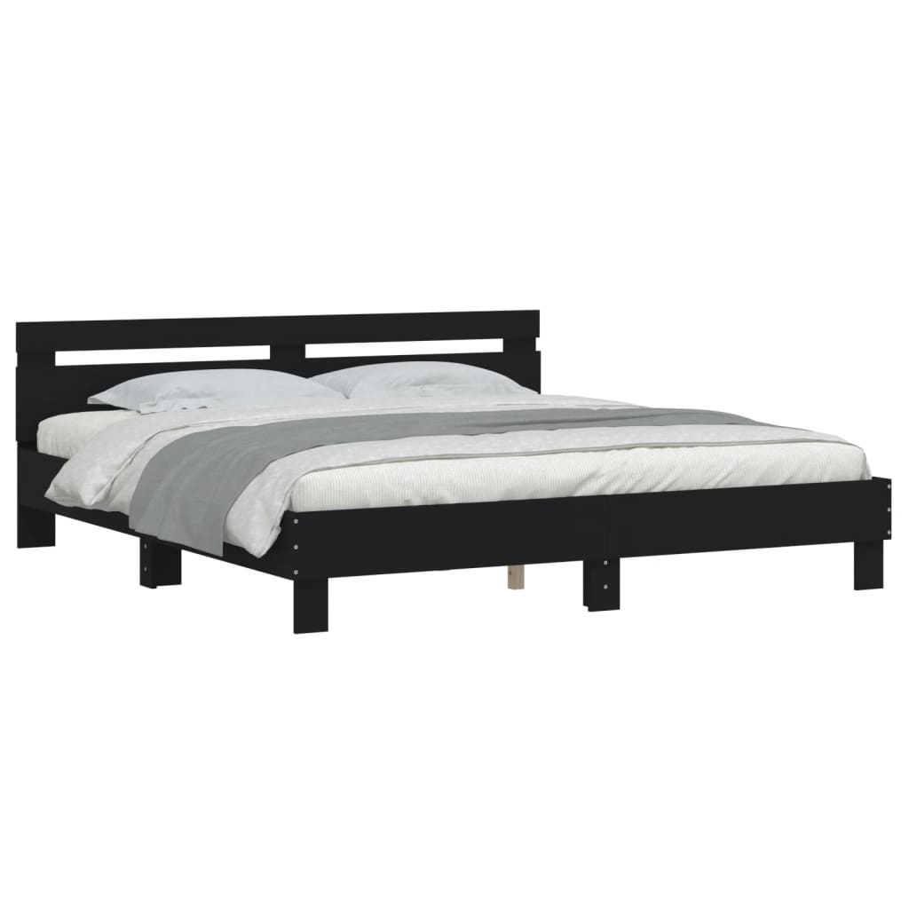 Modern Wooden Super King Size 1.8m Bed Frame Base With Headboard Wood Beds