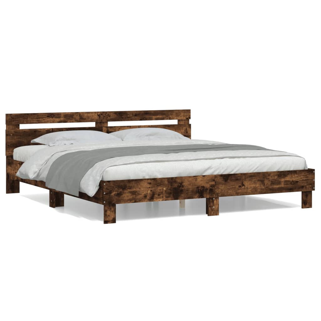 Modern Wooden Super King Size 1.8m Bed Frame Base With Headboard Wood Beds
