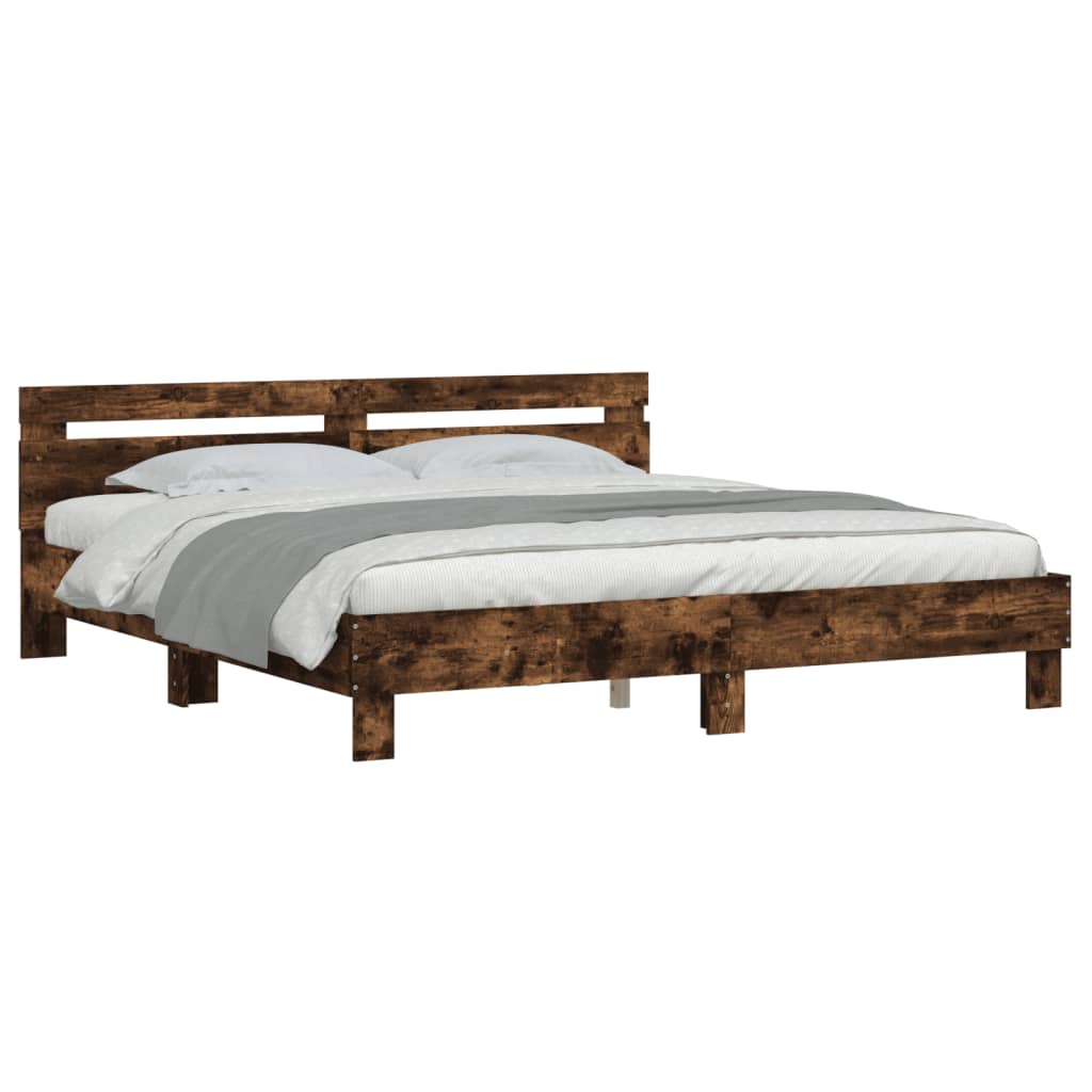Modern Wooden Super King Size 1.8m Bed Frame Base With Headboard Wood Beds