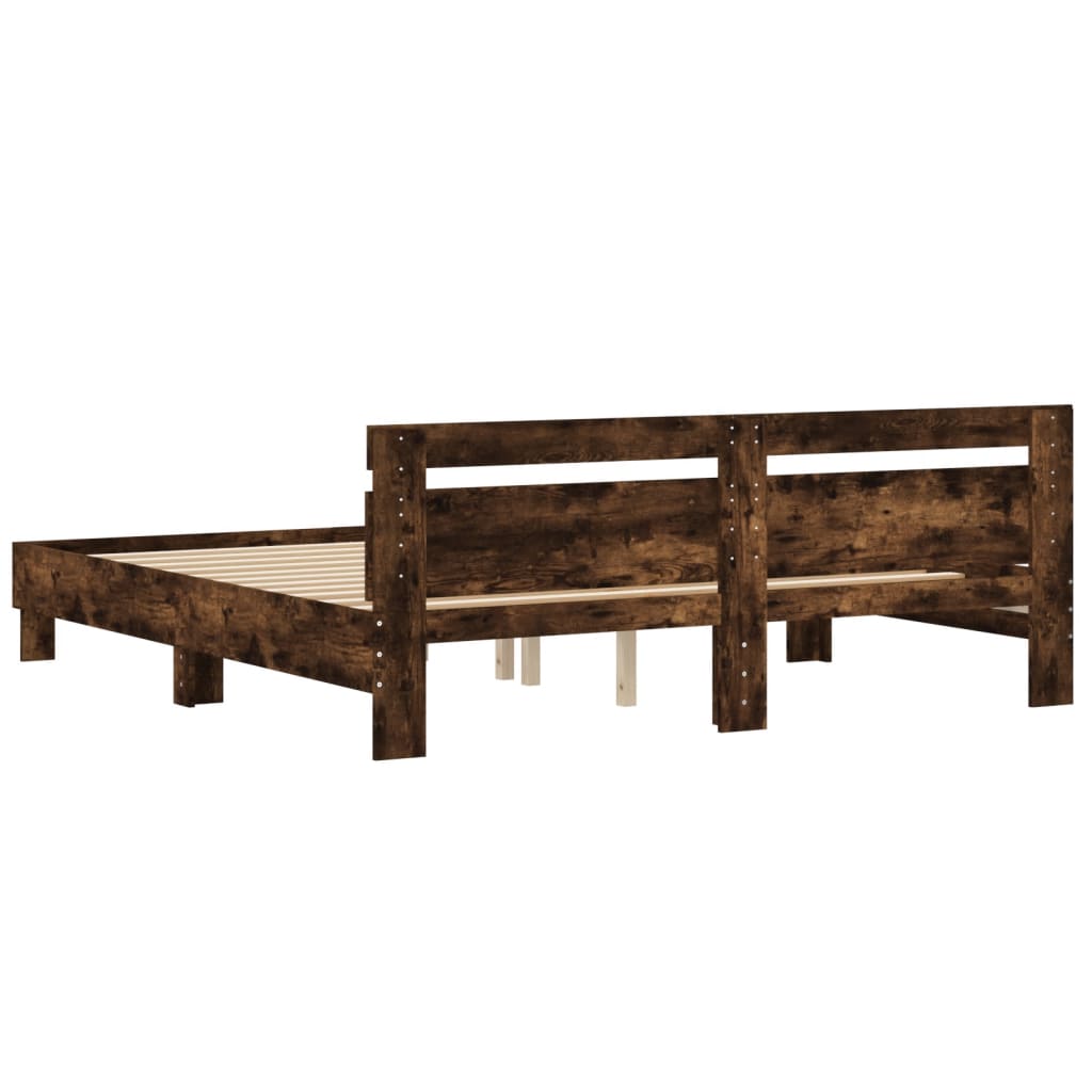 Modern Wooden Super King Size 1.8m Bed Frame Base With Headboard Wood Beds