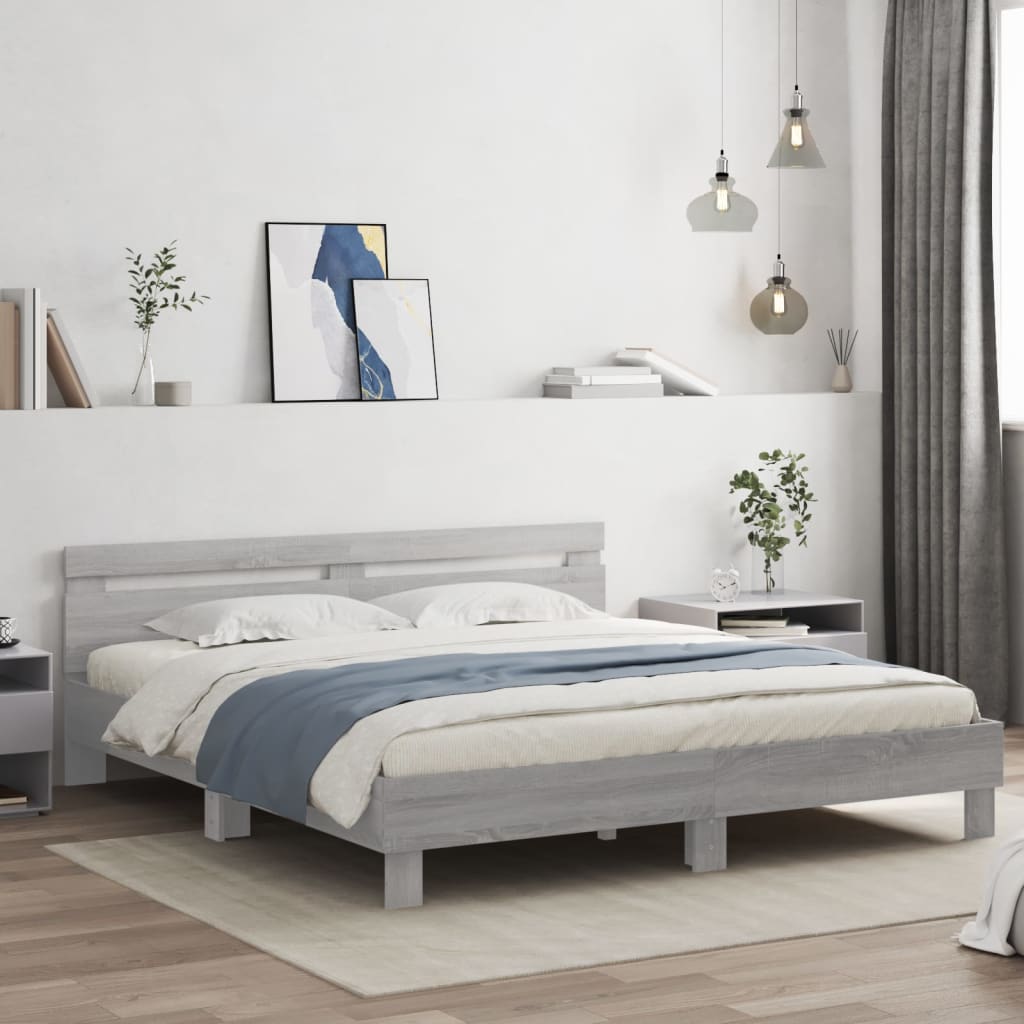Modern Wooden Super King Size 1.8m Bed Frame Base With Headboard Wood Beds