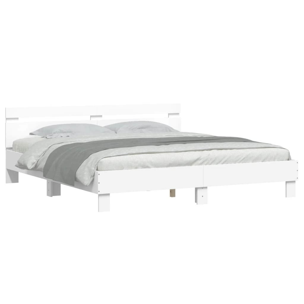 Modern Wooden Queen Size 1.6m Bed Frame Base With Headboard Wood Beds