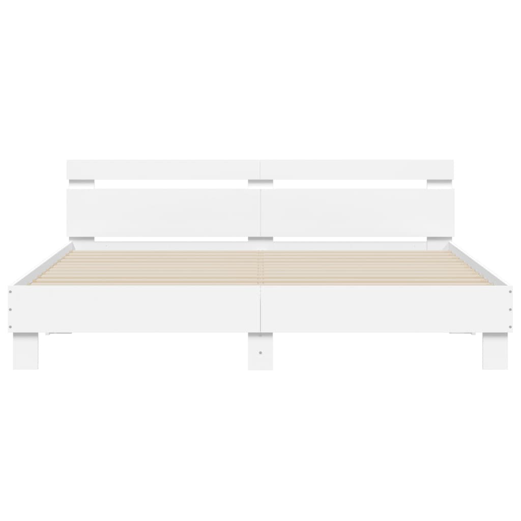 Modern Wooden Queen Size 1.6m Bed Frame Base With Headboard Wood Beds