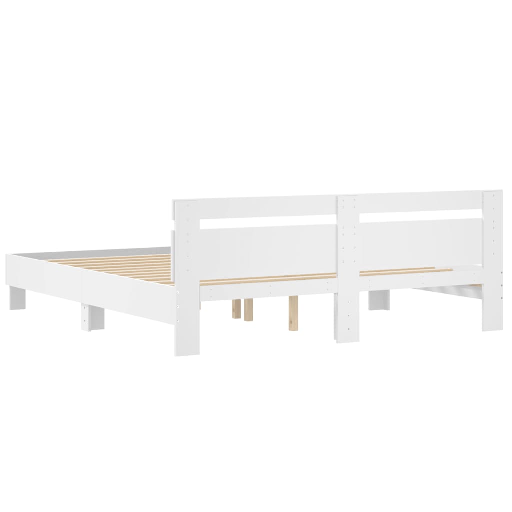 Modern Wooden Queen Size 1.6m Bed Frame Base With Headboard Wood Beds