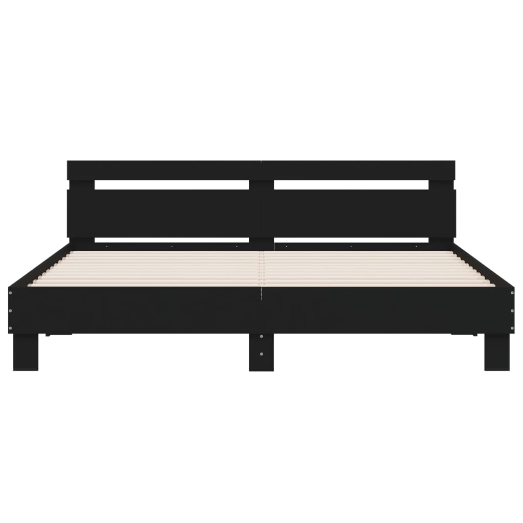 Modern Wooden Queen Size 1.6m Bed Frame Base With Headboard Wood Beds