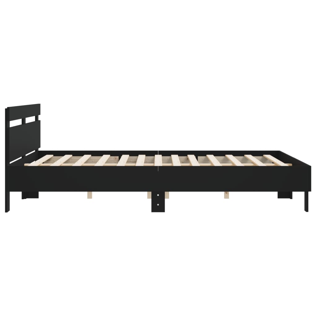 Modern Wooden Queen Size 1.6m Bed Frame Base With Headboard Wood Beds