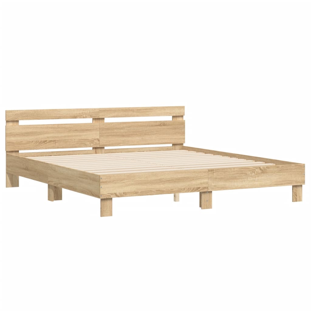 Modern Wooden Queen Size 1.6m Bed Frame Base With Headboard Wood Beds