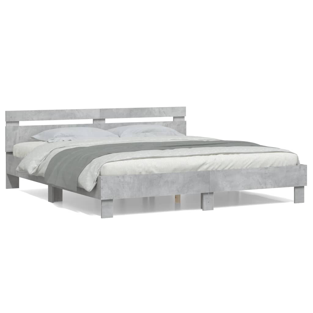 Modern Wooden Queen Size 1.6m Bed Frame Base With Headboard Wood Beds