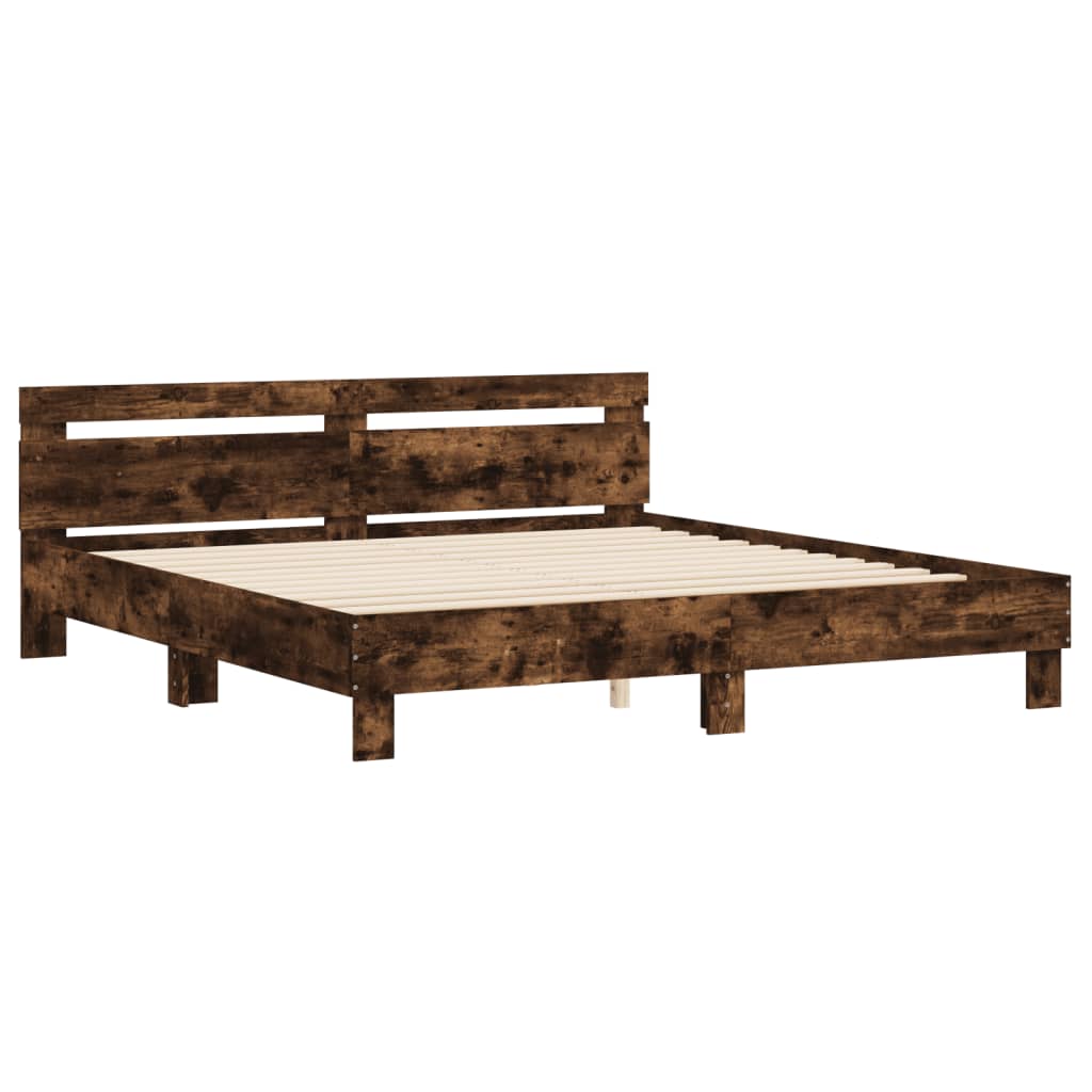 Modern Wooden Queen Size 1.6m Bed Frame Base With Headboard Wood Beds