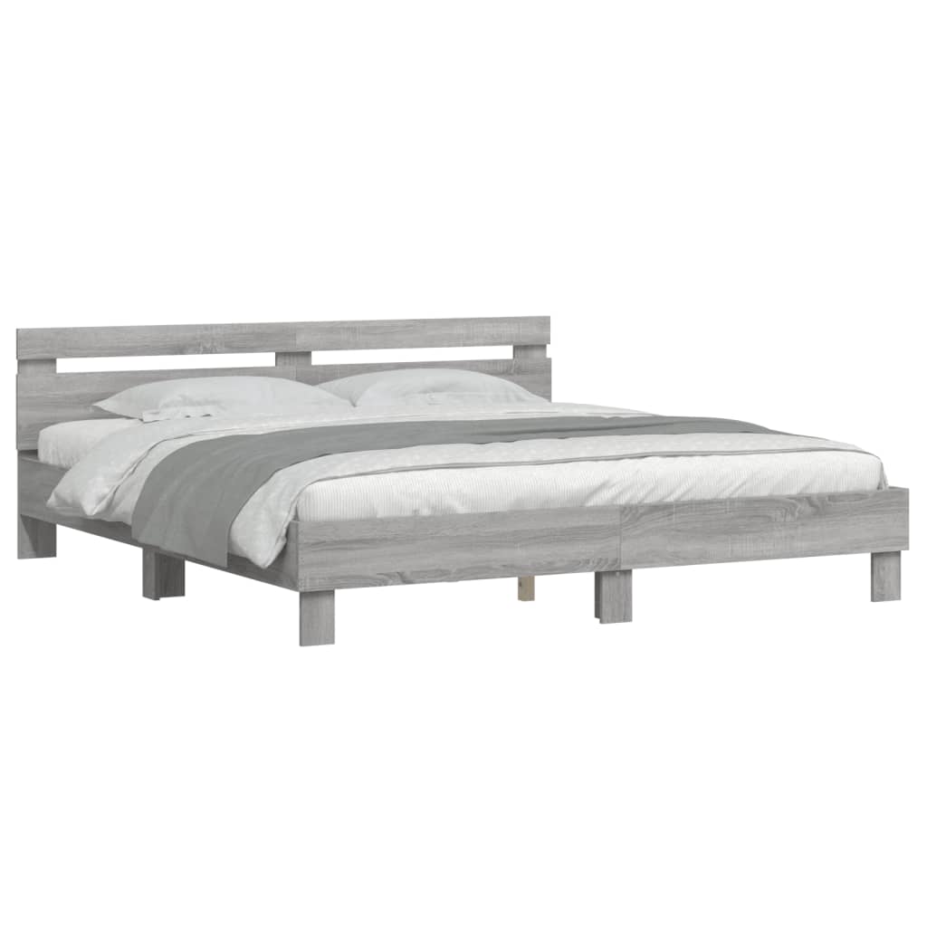 Modern Wooden Queen Size 1.6m Bed Frame Base With Headboard Wood Beds