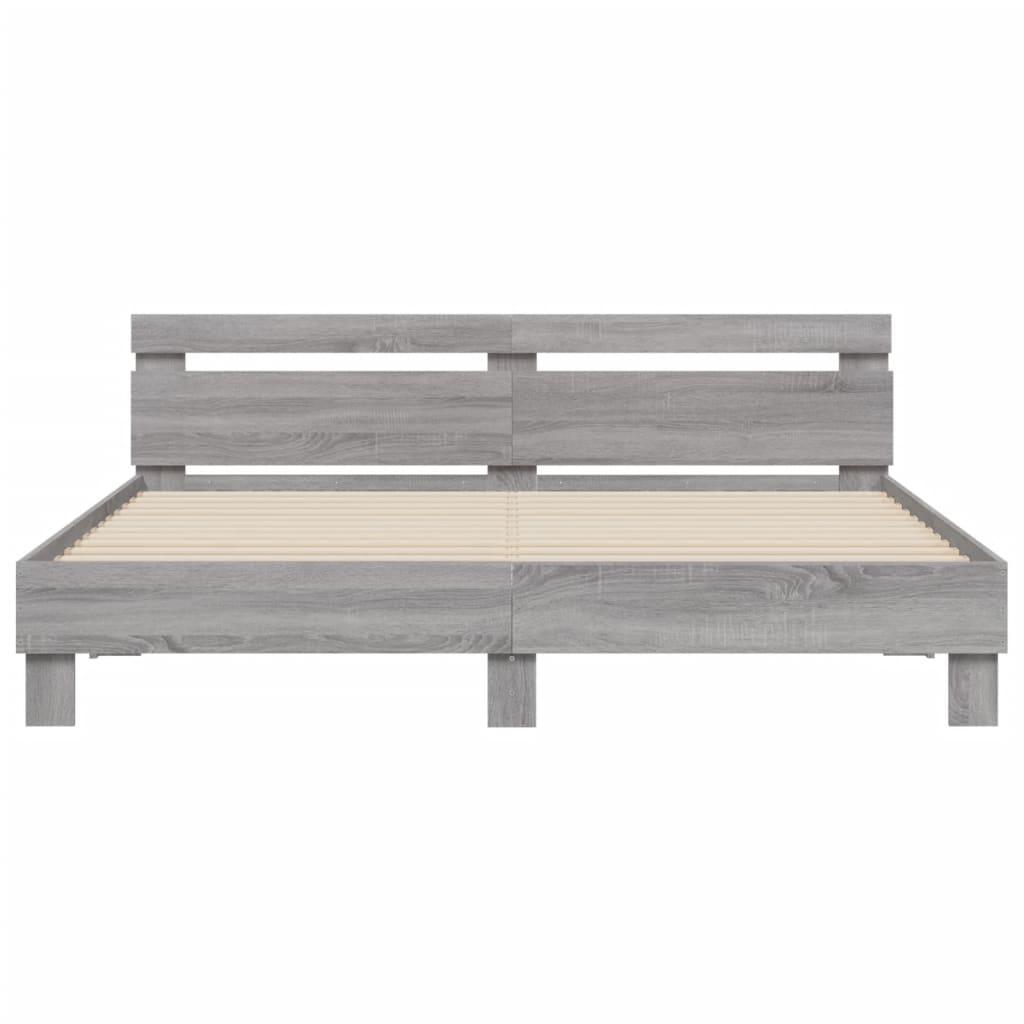 Modern Wooden Queen Size 1.6m Bed Frame Base With Headboard Wood Beds