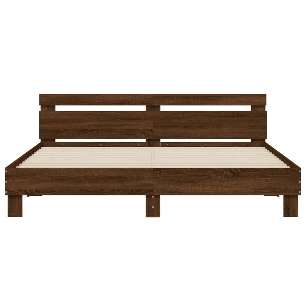 Modern Wooden Queen Size 1.6m Bed Frame Base With Headboard Wood Beds