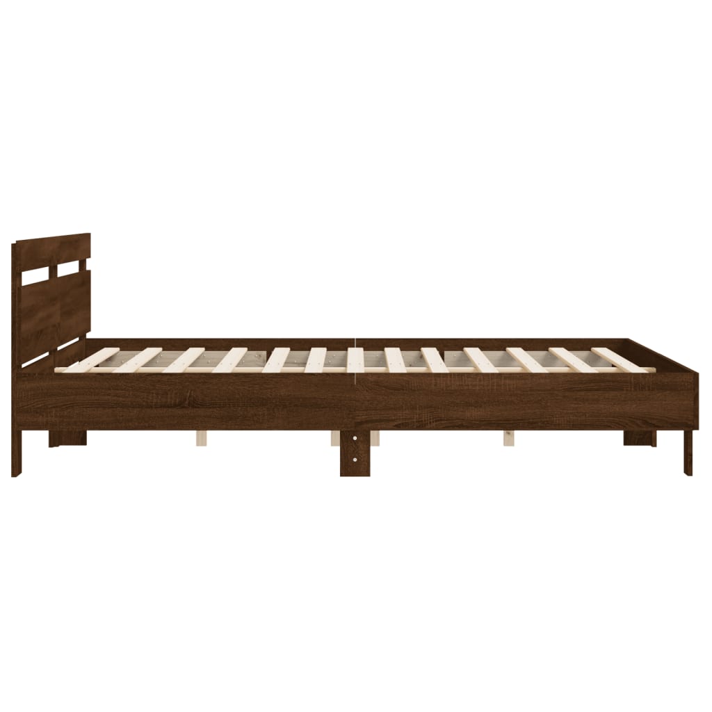 Modern Wooden Queen Size 1.6m Bed Frame Base With Headboard Wood Beds