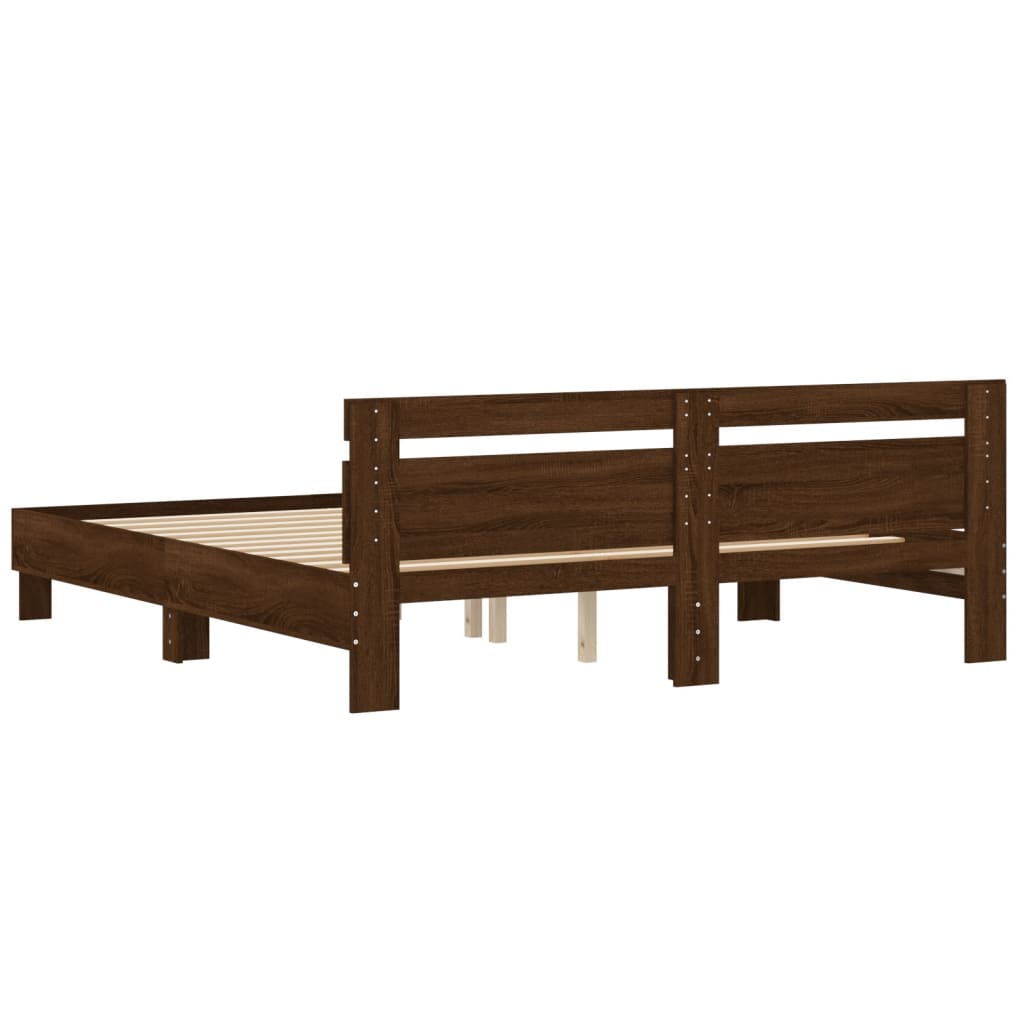 Modern Wooden Queen Size 1.6m Bed Frame Base With Headboard Wood Beds