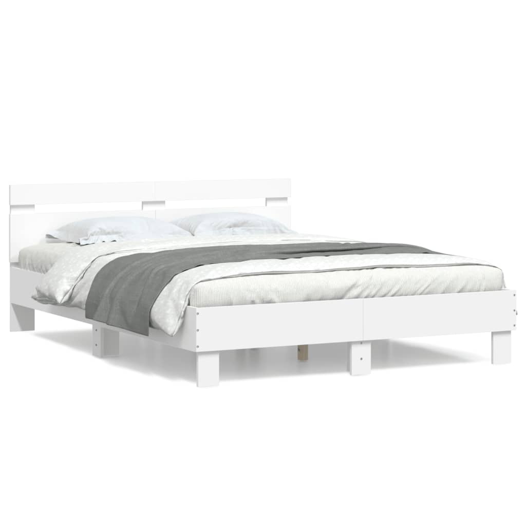 Modern Wooden King Size 1.5m Bed Frame Base With Headboard Wood Beds Solid