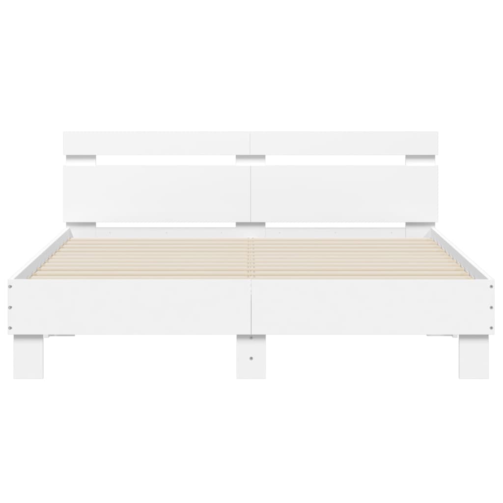 Modern Wooden King Size 1.5m Bed Frame Base With Headboard Wood Beds Solid
