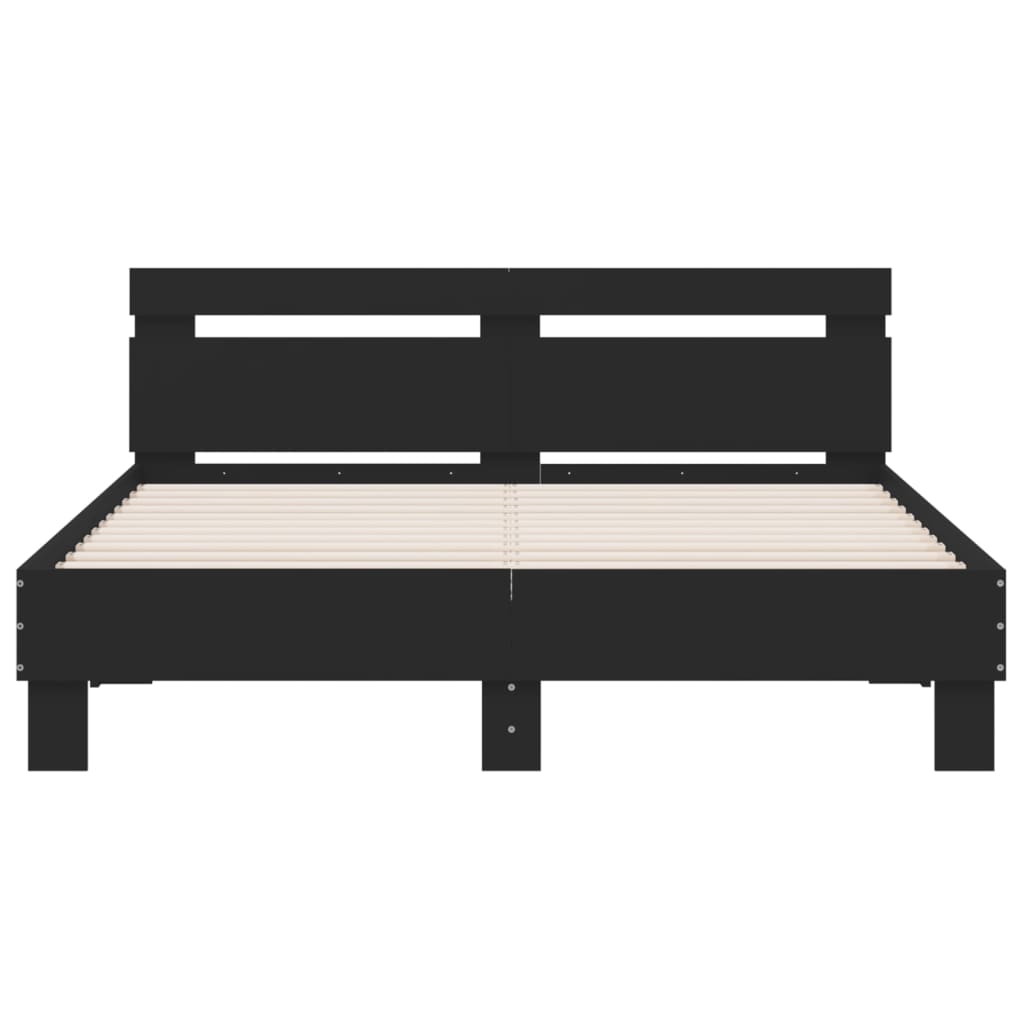 Modern Wooden King Size 1.5m Bed Frame Base With Headboard Wood Beds Solid