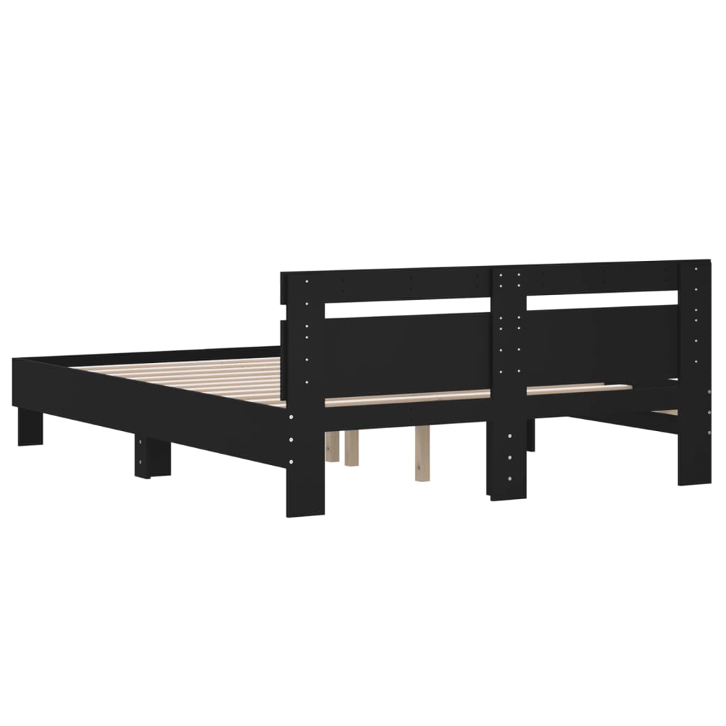 Modern Wooden King Size 1.5m Bed Frame Base With Headboard Wood Beds Solid