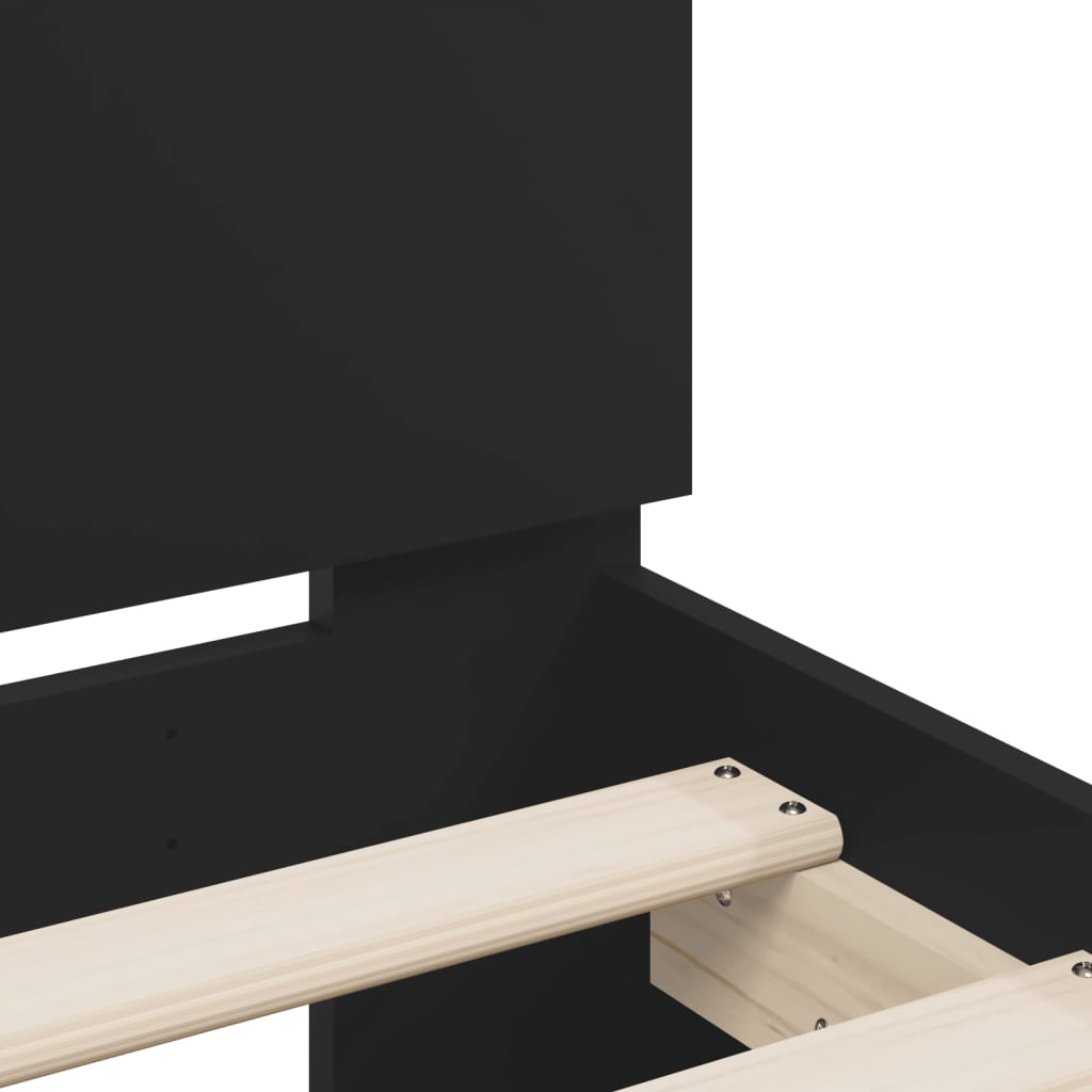Modern Wooden King Size 1.5m Bed Frame Base With Headboard Wood Beds Solid