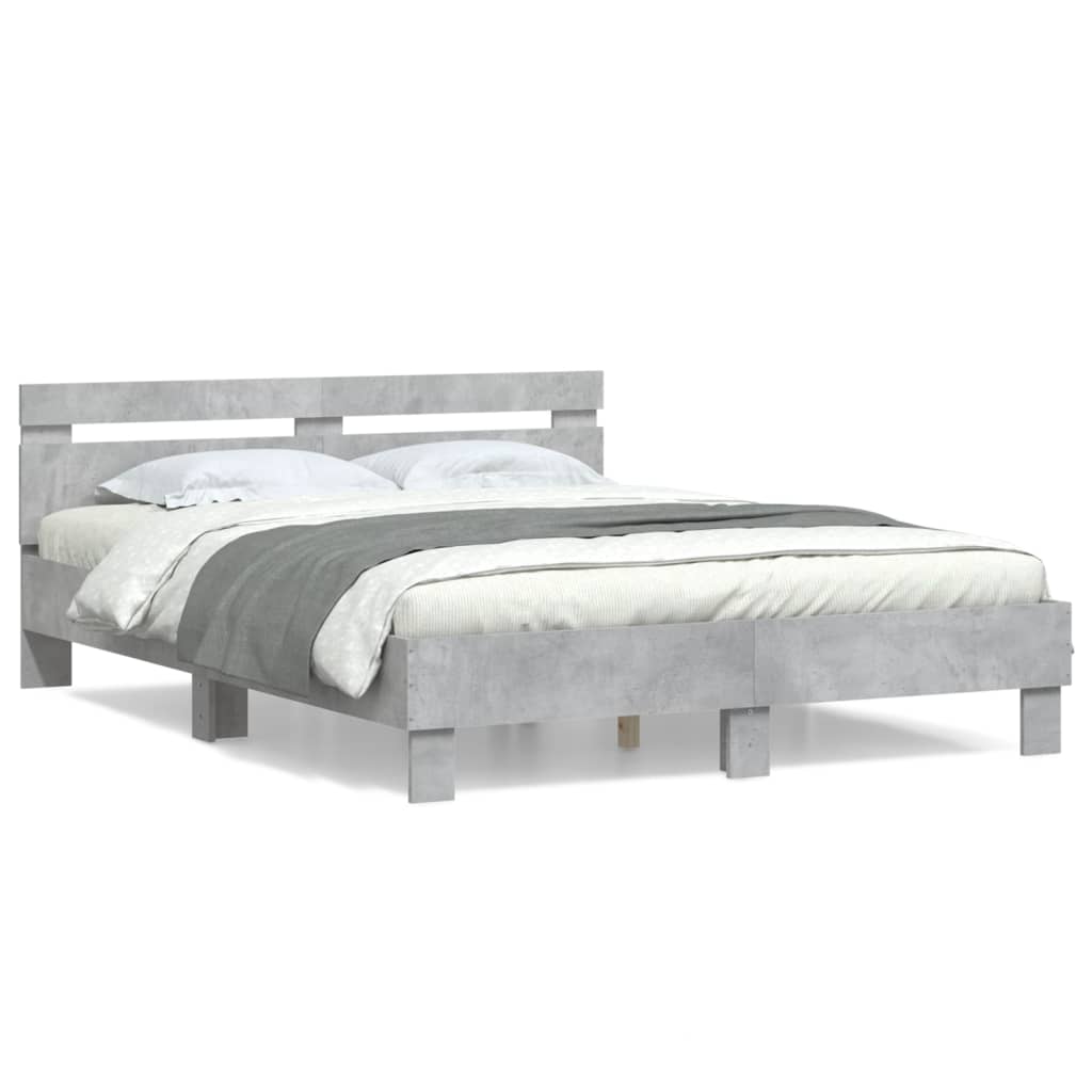 Modern Wooden King Size 1.5m Bed Frame Base With Headboard Wood Beds Solid
