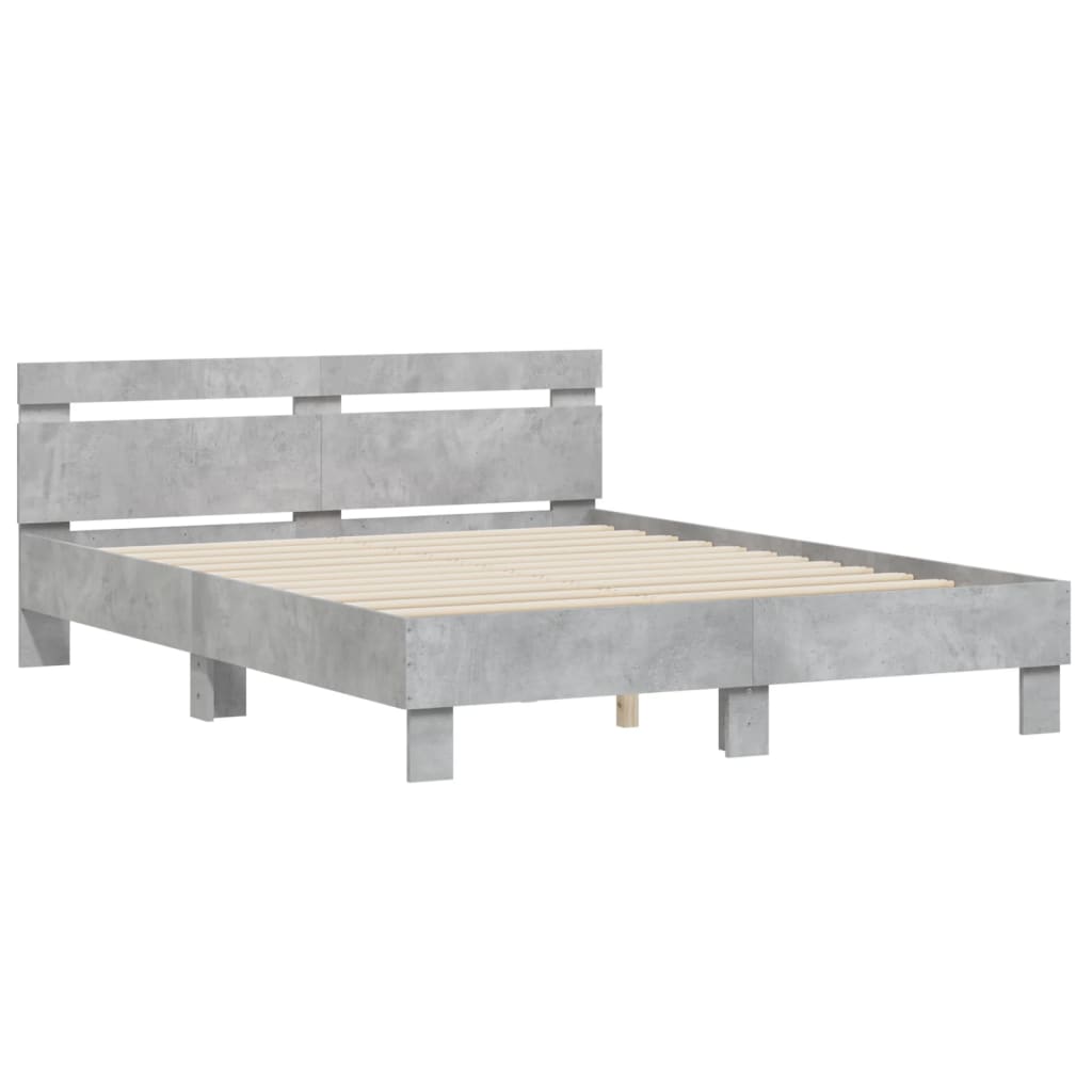 Modern Wooden King Size 1.5m Bed Frame Base With Headboard Wood Beds Solid