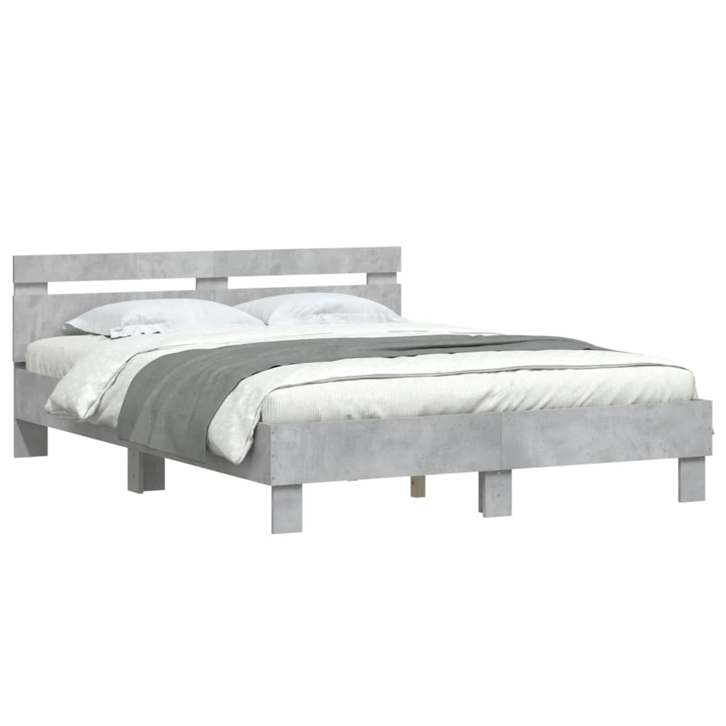 Modern Wooden King Size 1.5m Bed Frame Base With Headboard Wood Beds Solid