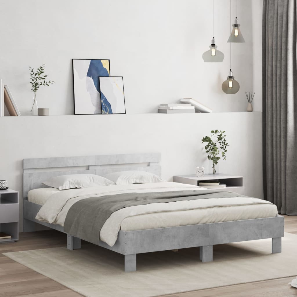 Modern Wooden King Size 1.5m Bed Frame Base With Headboard Wood Beds Solid