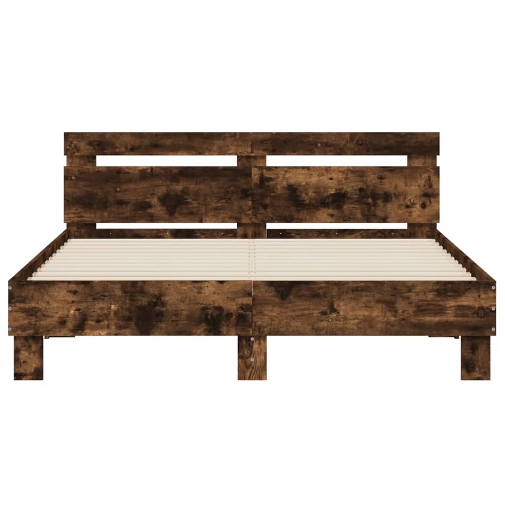 Modern Wooden King Size 1.5m Bed Frame Base With Headboard Wood Beds Solid